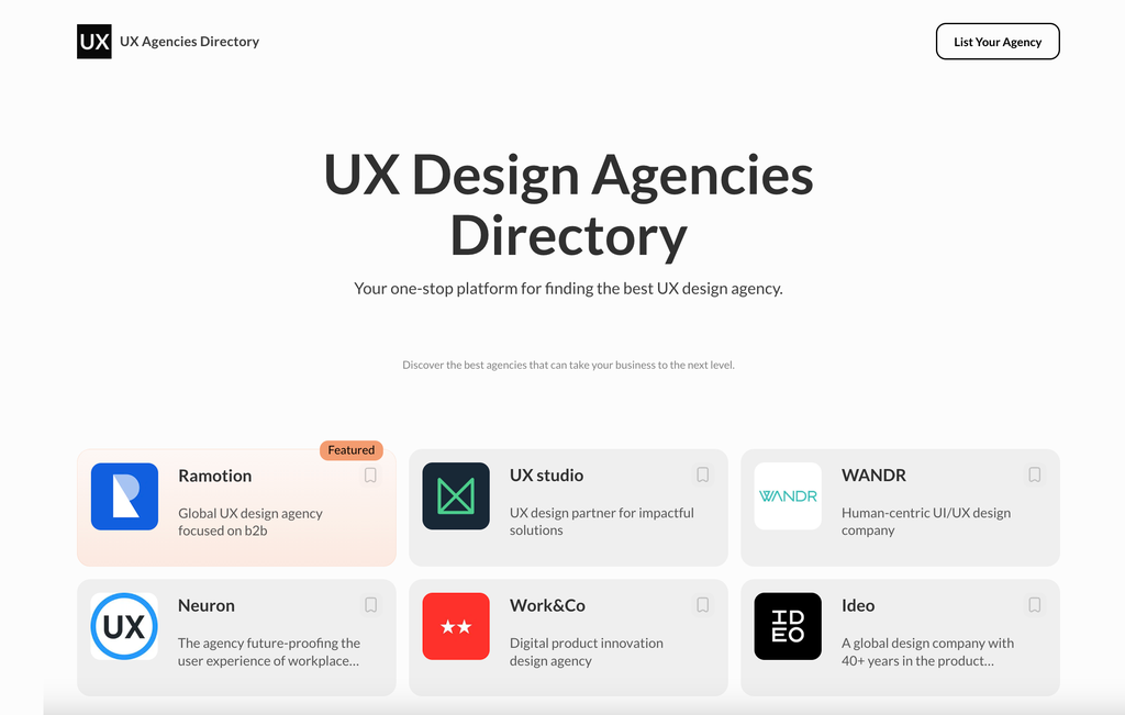 Top UX Design Agencies